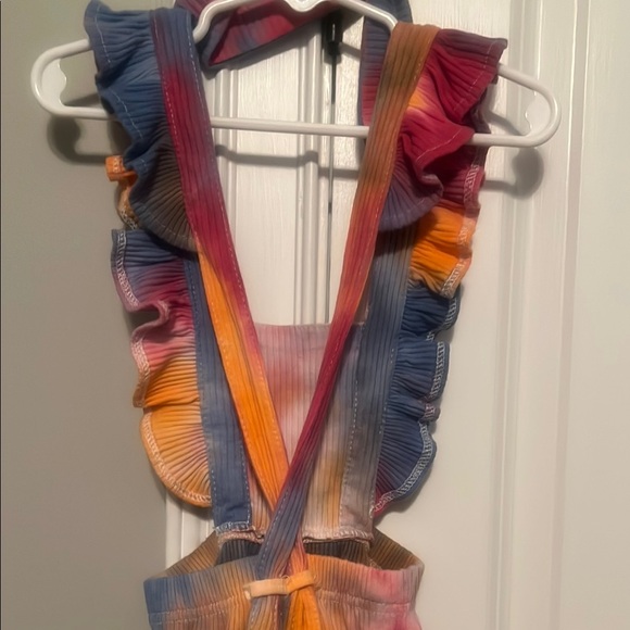 Colorful Ruffled Kids One Piece - Picture 8 of 8